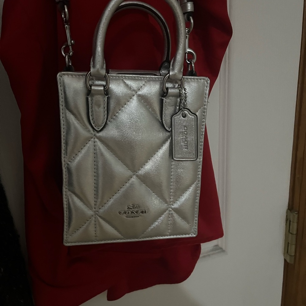 Coach Silver Mini Quilted Bag